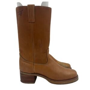 Vintage Texas Steer 14" Campus Rancher Boots Men's 10.5 Workwear